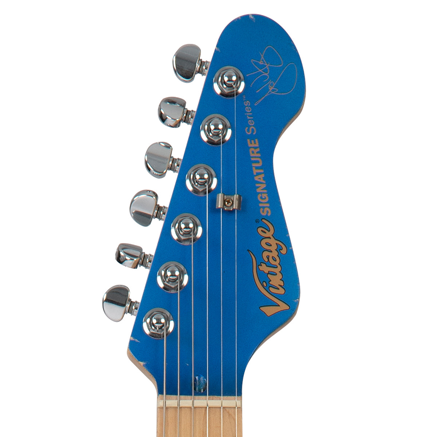 Guitarra Eléctrica Vintage V6 Proshop Candy Apple Blue V6PU0338 5