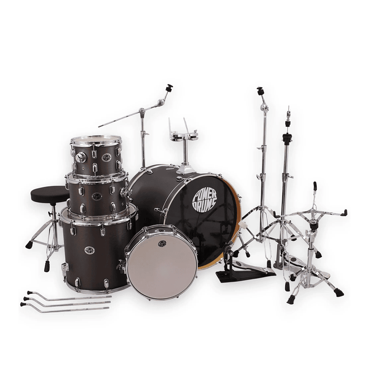 Batería PowerDrums c/Platillos Guzel JJ-5 BKM 6
