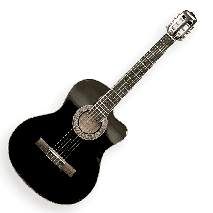 Guitarra Electroacústica Nylon Vizcaya FRA95NCET Black 1