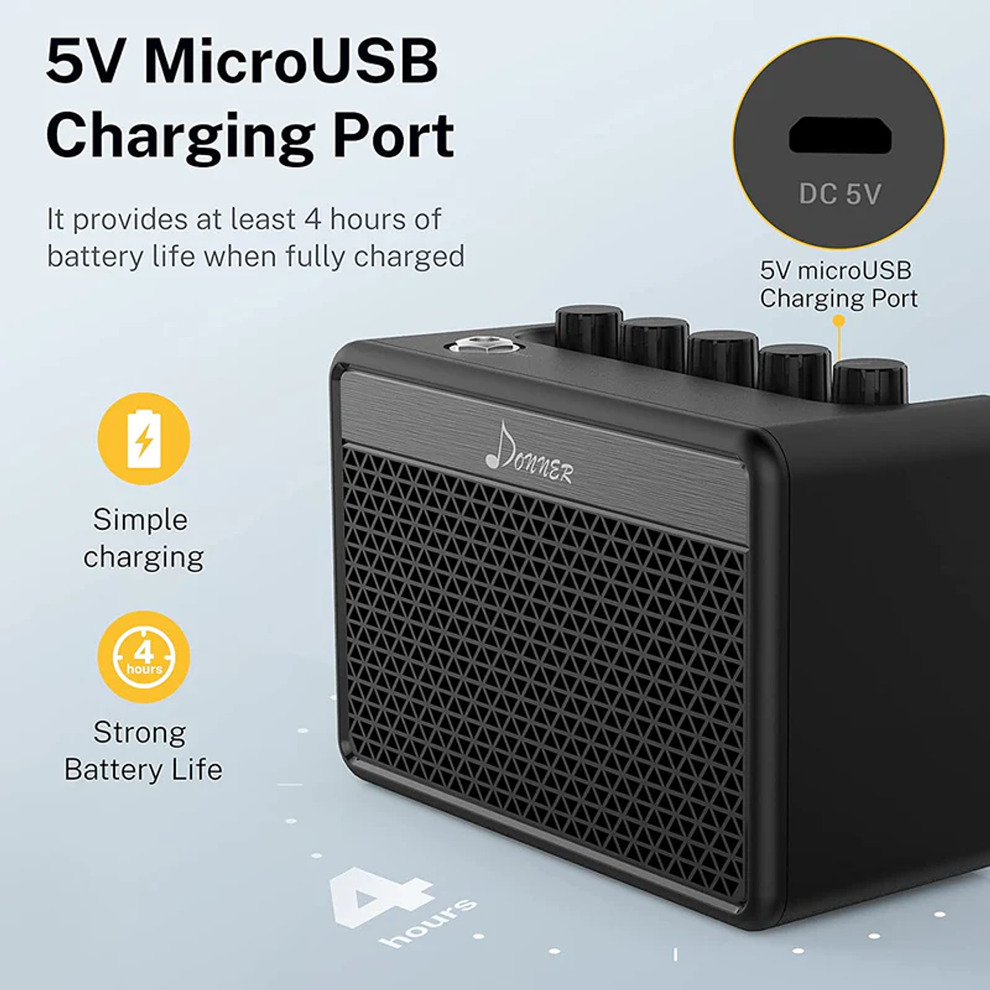 Mini Amplificador Guitarra Eléctrica Donner DA-10 2