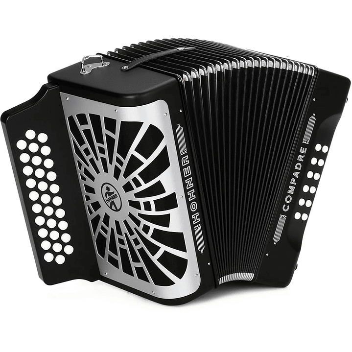 Acordeón Diatónico Hohner Compadre FBbEb A48421 Black 1