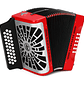 Acordeón Diatónico Hohner Compadre FBbEb A48441 Red - Miniatura 1