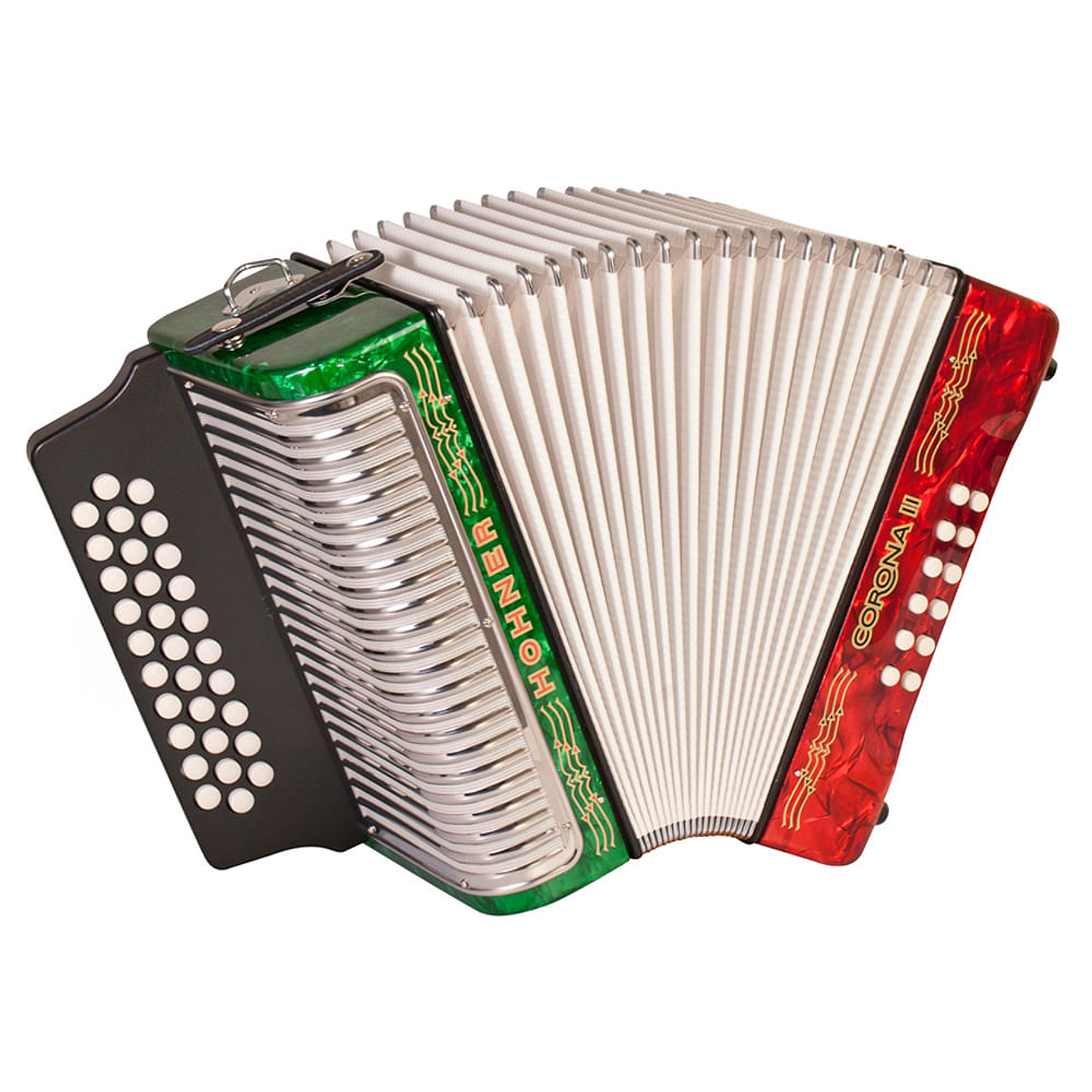 Acordeón Diatónico Hohner Corona II FBbEb A5644 Mex