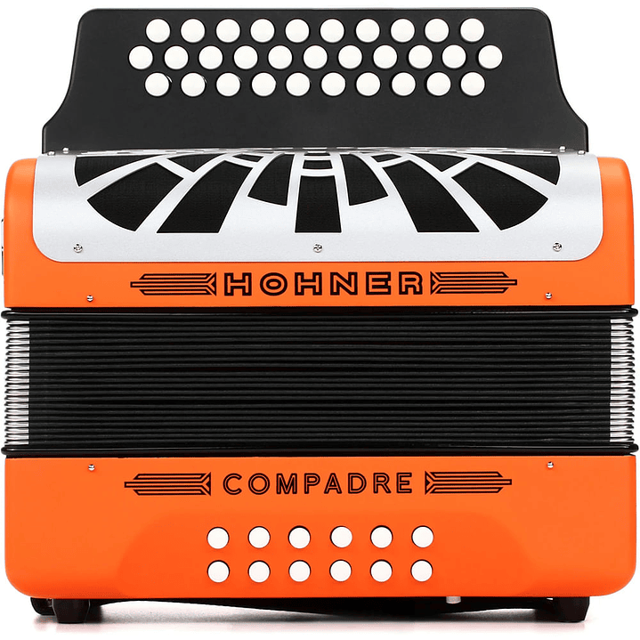 Acordeón Diatónico Hohner Compadre FBbEb A48451 Orange 3