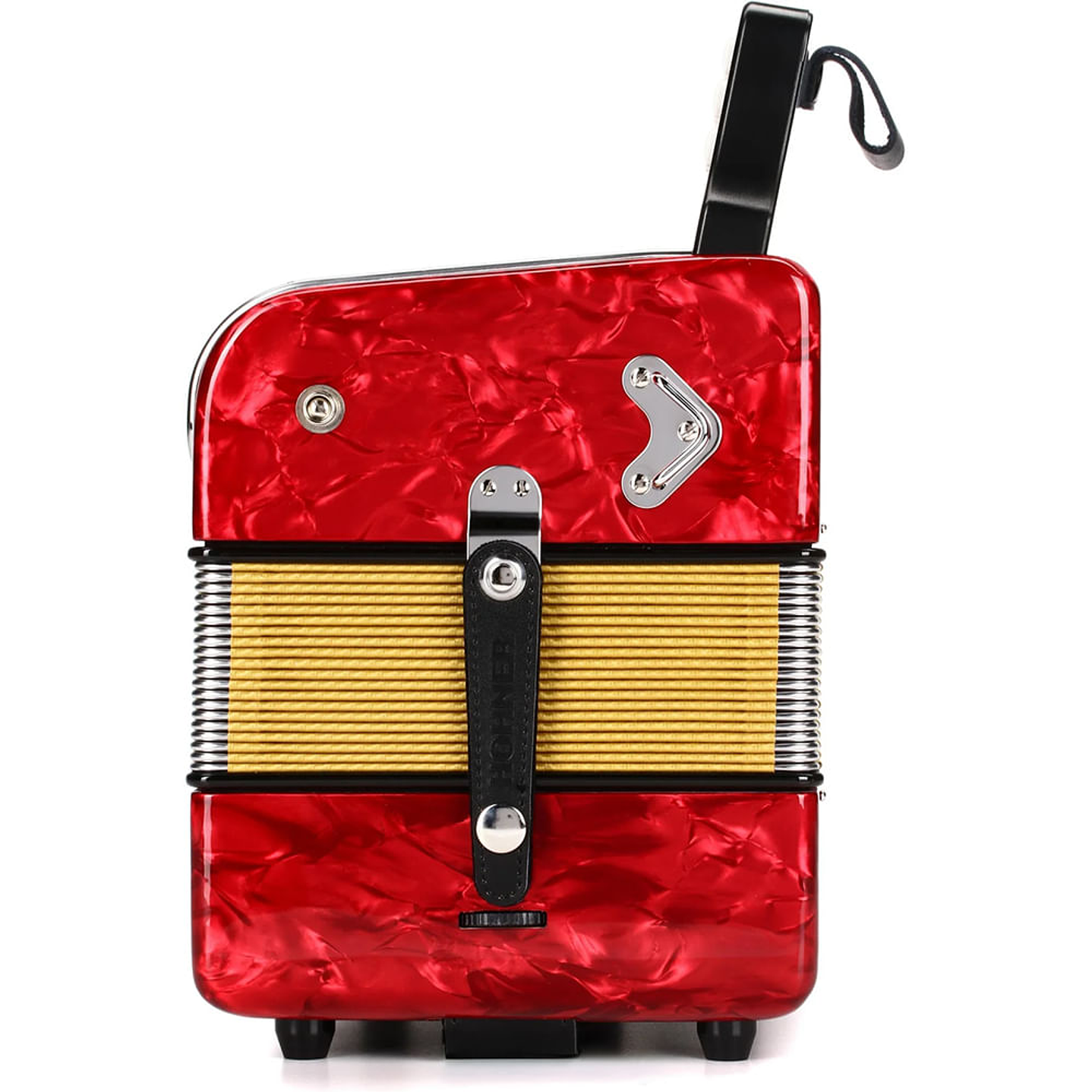 Acordeón Diatónico Hohner Corona II FBbEb A5649 Red 4