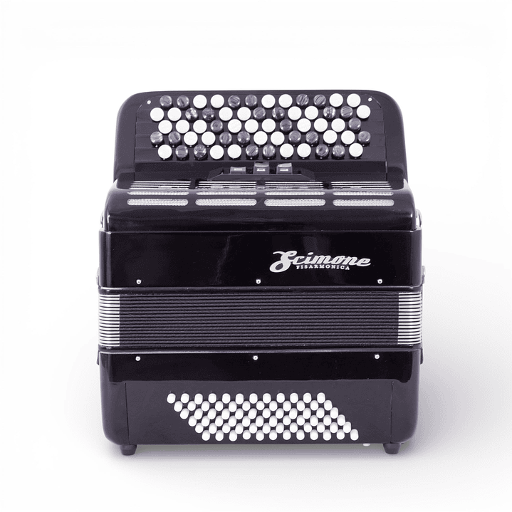 Acordeón Scimone 3072 72 bajos Black con Funda 1