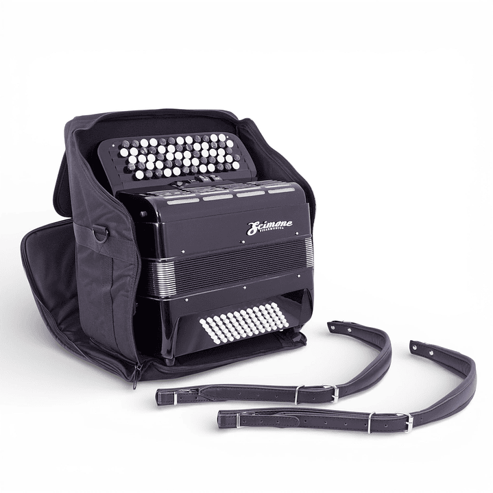 Acordeón Scimone 3072 72 bajos Black con Funda 8