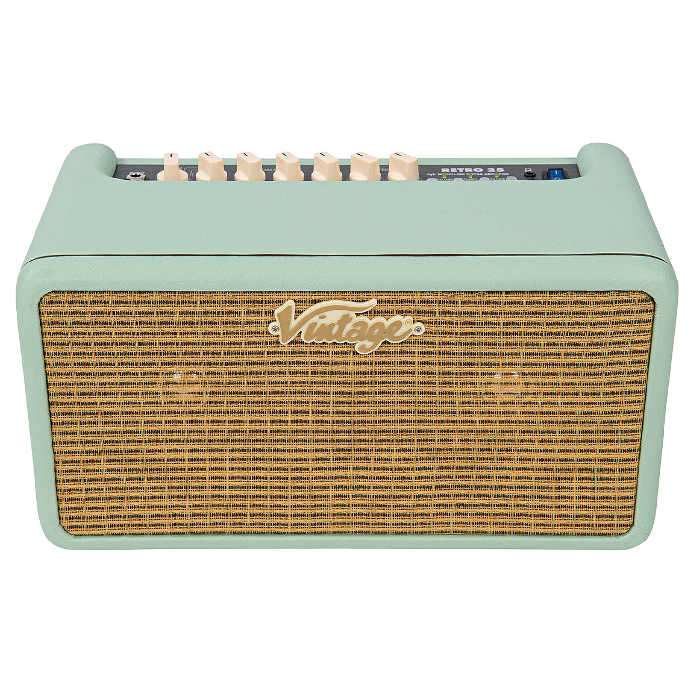 Amplificador Guitarra Eléctrica Vintage Retro 25W DSP Mint Green VMA25GR 2