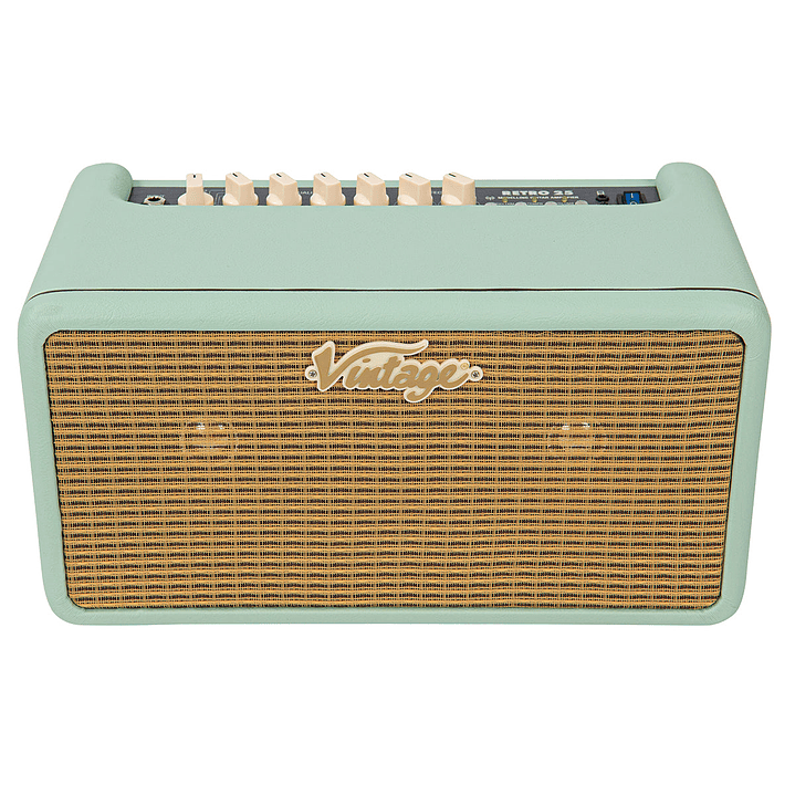 Amplificador Guitarra Eléctrica Vintage Retro 25W DSP Mint Green VMA25GR 2
