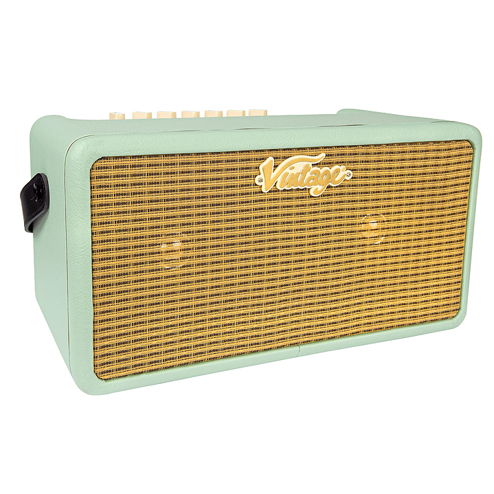 Amplificador Guitarra Eléctrica Vintage Retro 25W DSP Mint Green VMA25GR 4