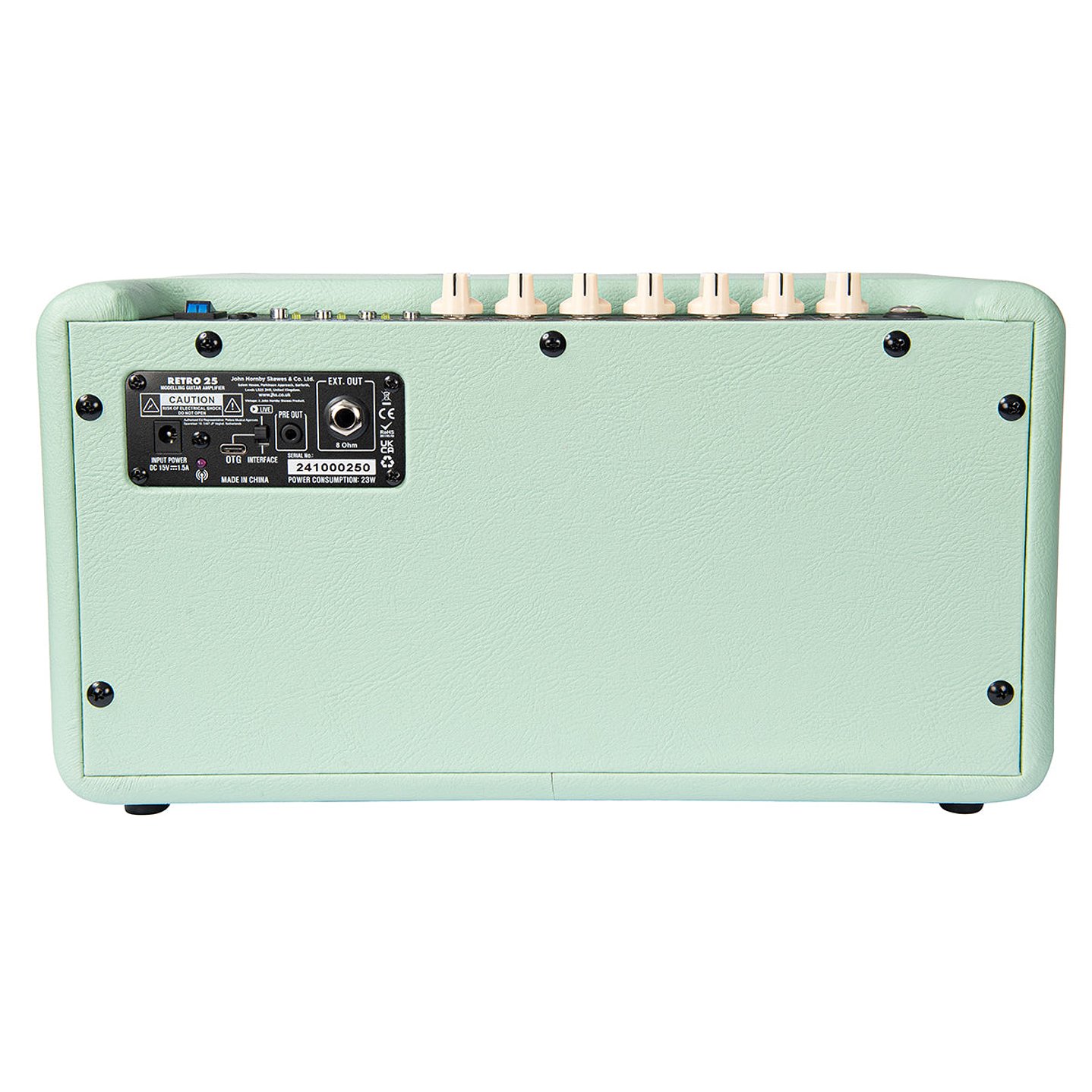 Amplificador Guitarra Eléctrica Vintage Retro 25W DSP Mint Green VMA25GR 5