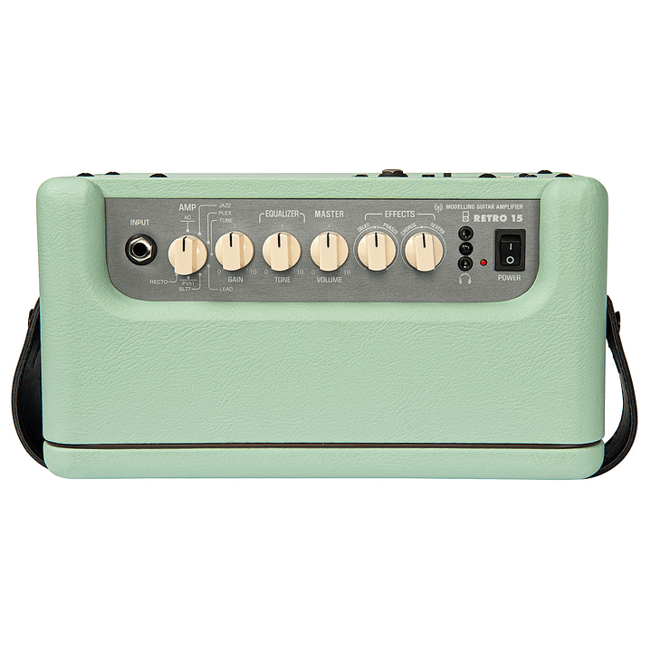 Amplificador Guitarra Eléctrica Vintage Retro 15W DSP Mint Green VMA15GR 6