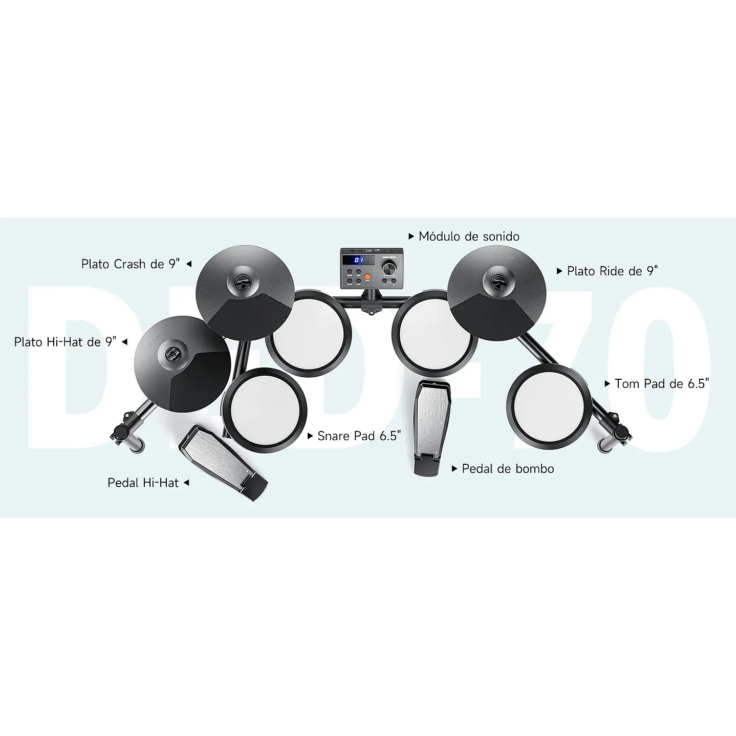 Batería Electrónica Donner DED-70 EC7169 3