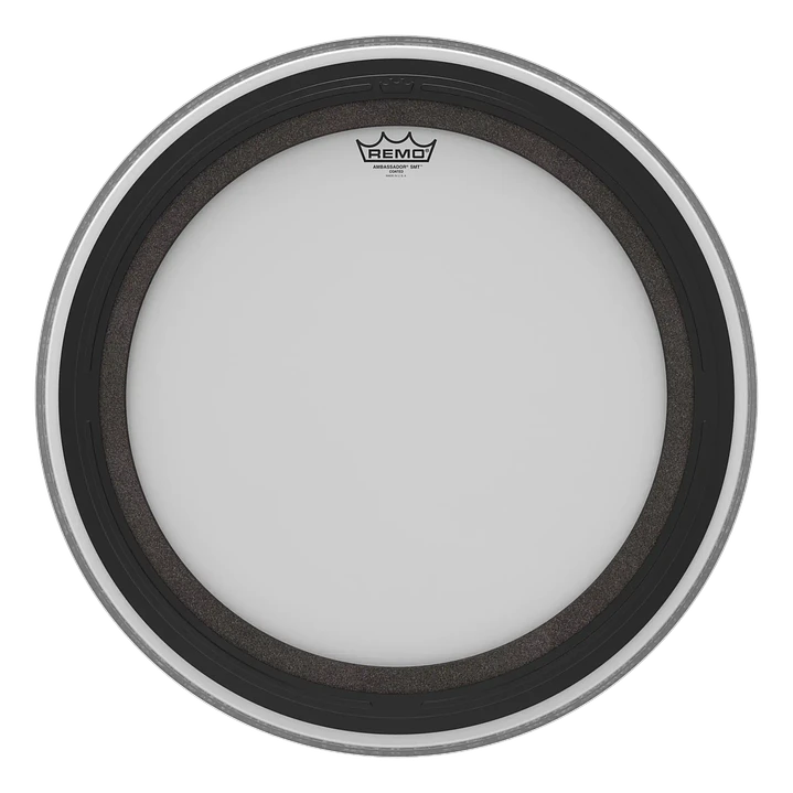 Parche Remo Ambassador SMT blanco rugoso 22