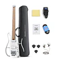 Pack Guitarra Eléctrica Donner Hush x Pro Metallic White EC7029 - Miniatura 1