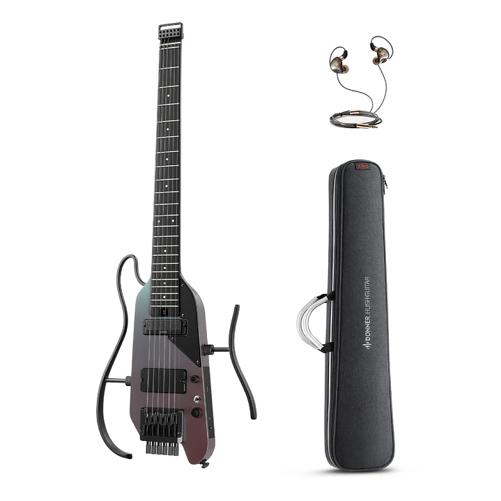 Pack Guitarra Eléctrica Donner Hush x Pro Midnight Glow EC7484 1