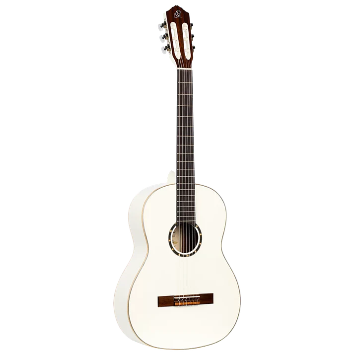 Guitarra Clásica Nylon Ortega Family Series R121SNWH 4/4 White con Funda Deluxe 1