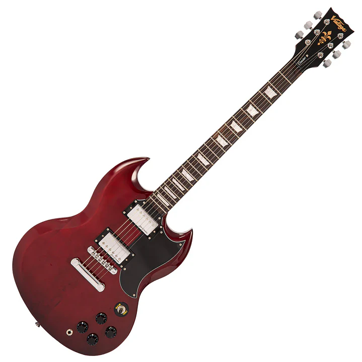 Guitarra Electrica SG Vintage V69 Coaster Cherry Red V69CR 3