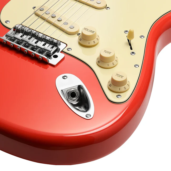 Guitarra Eléctrica Donner DST-600 Red EC6800 3