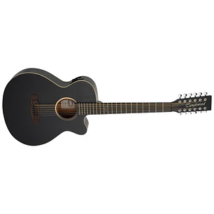 Guitarra Electroacústica de 12 Cuerdas Tanglewood TB412CE con Funda