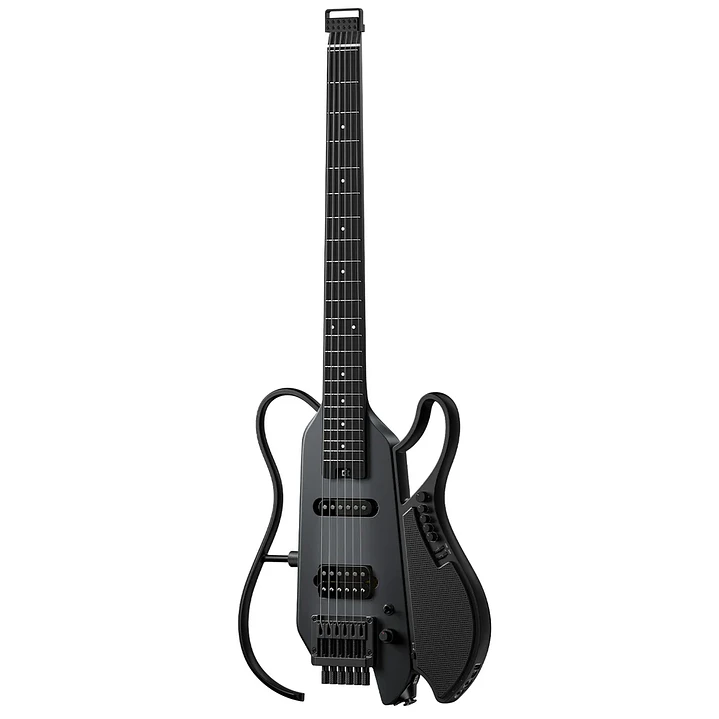 Guitarra Eléctrica Donner HUSH X LIVE Black con Parlante EC7701 1