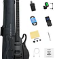 Guitarra Eléctrica Donner HUSH X LIVE Black con Parlante EC7701 - Miniatura 2