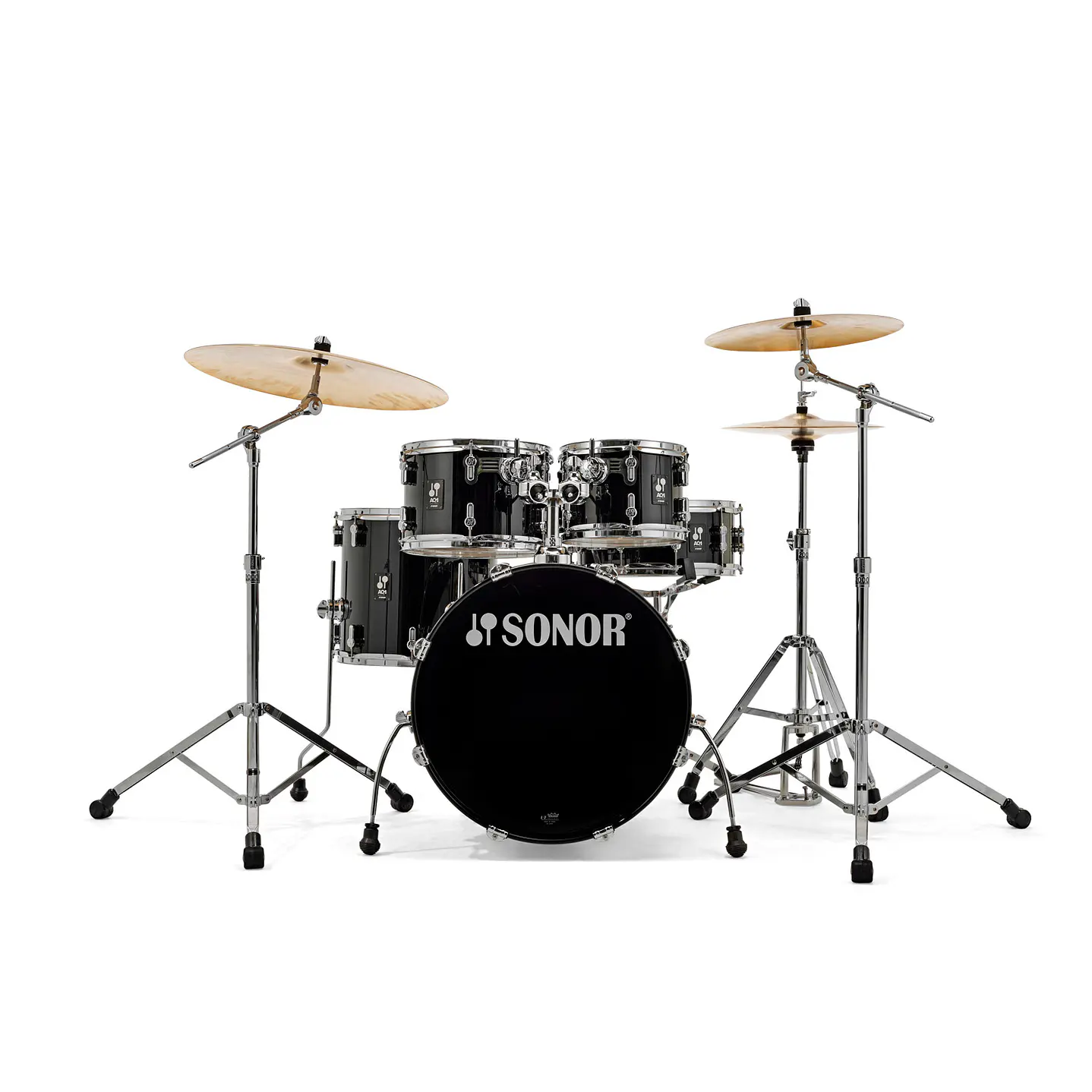 Batería Sonor AQ1 Studio Set Piano Black con Hardware 2