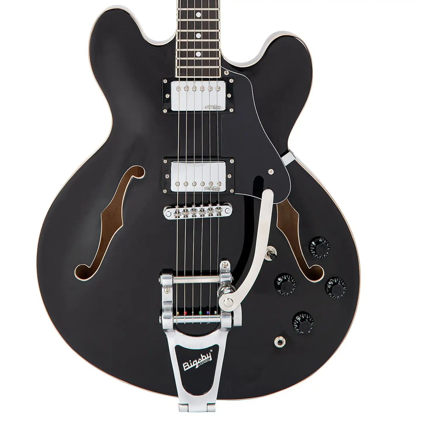 Guitarra Eléctrica Semiacústica Vintage VSA500BBK Boulevard Black 3