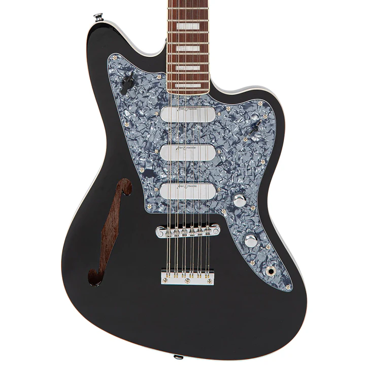 Guitarra Eléctrica Vintage REVO Surfmaster Thinline 12 Cuerdas VRST6512BK 4