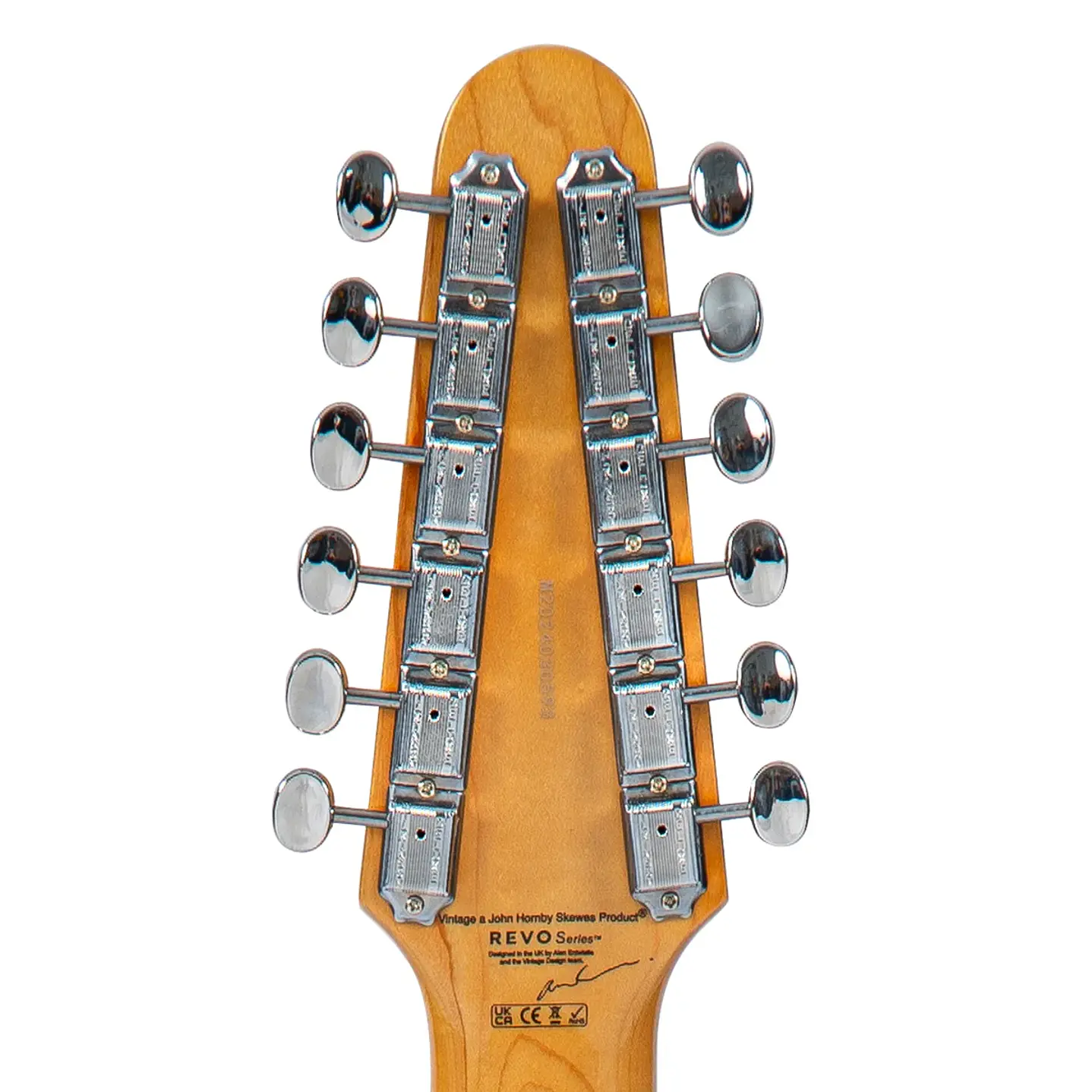 Guitarra Eléctrica Vintage REVO Surfmaster Thinline 12 Cuerdas VRST6512BK 7