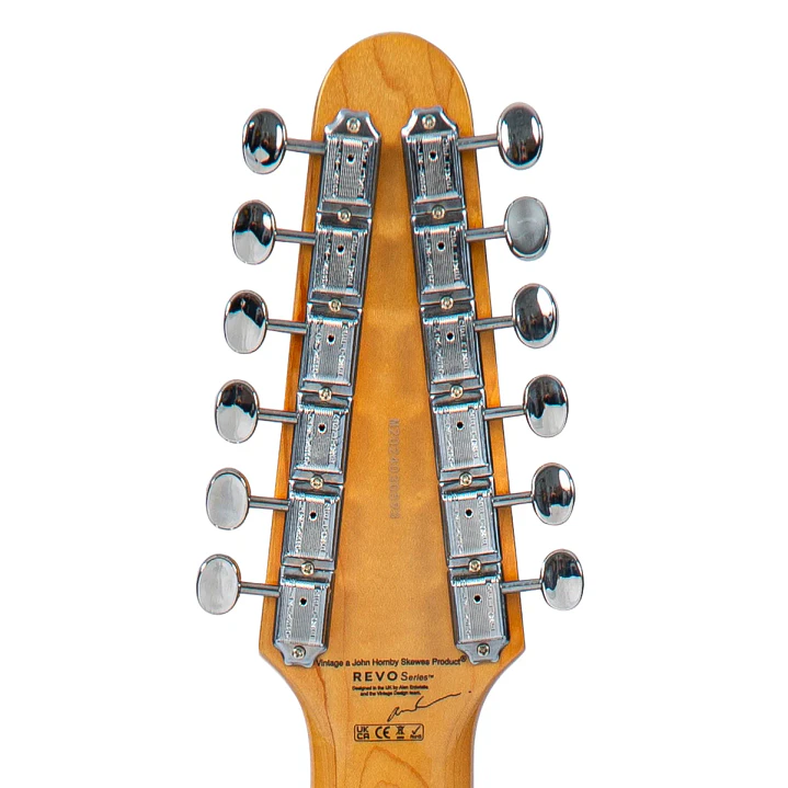 Guitarra Eléctrica Vintage REVO Surfmaster Thinline 12 Cuerdas VRST6512BK 7
