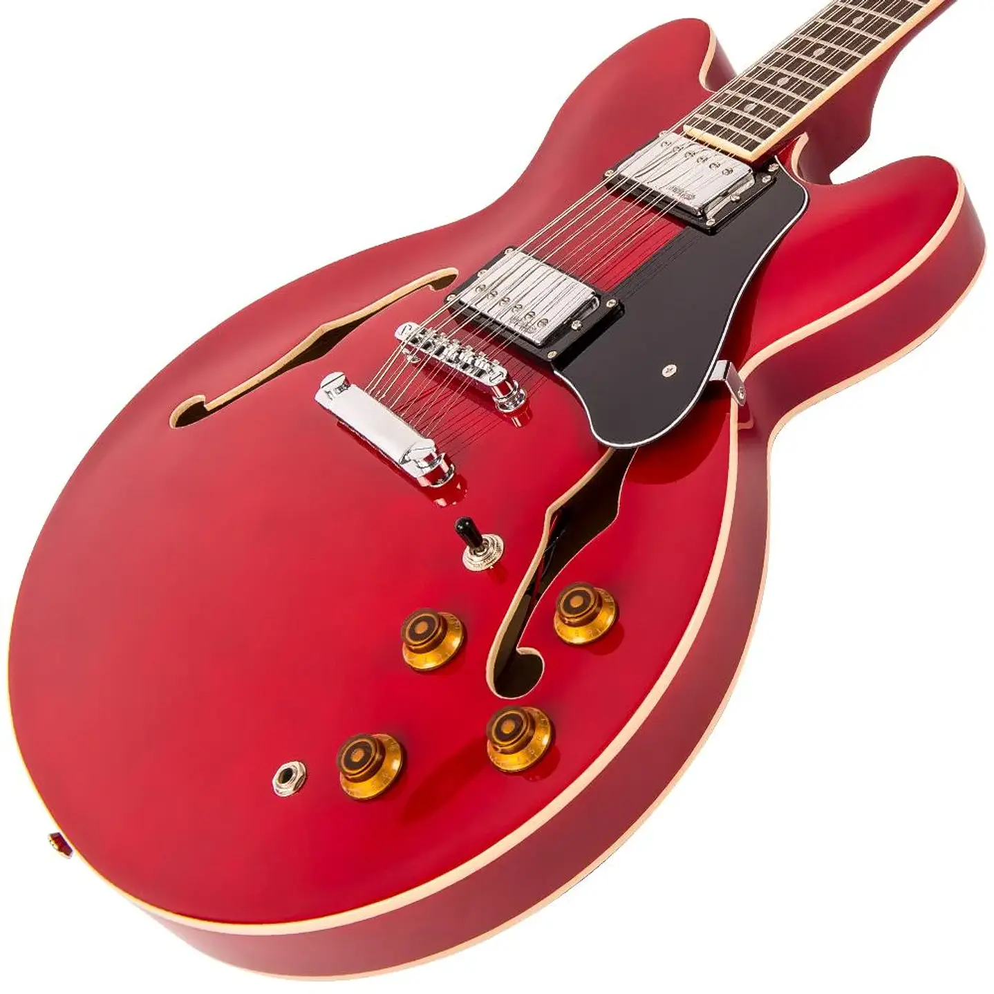 Guitarra Eléctrica Semiacústica Vintage VSA500CR-12 12 Cuerdas Cherry Red 4