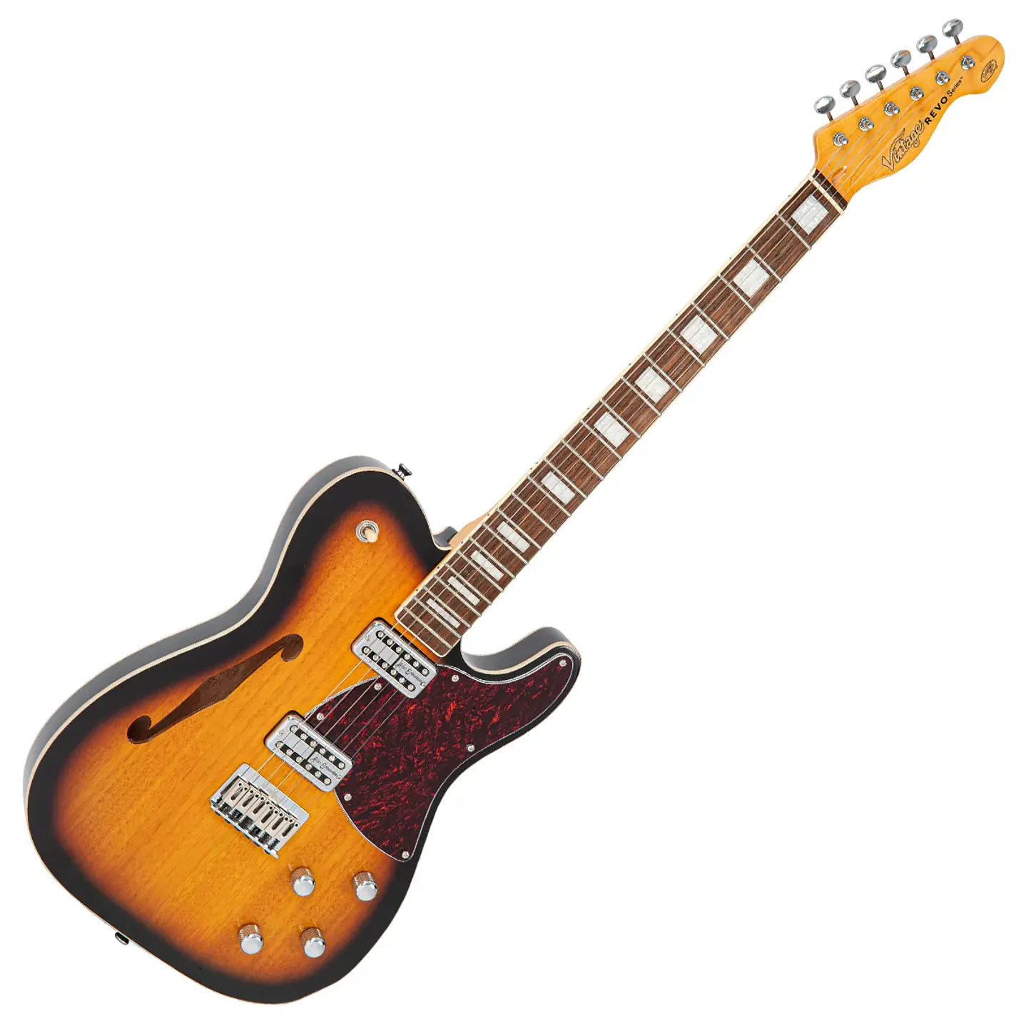 Guitarra Eléctrica Vintage REVO Midline VRD850TS 2 Tone Sunburst 1