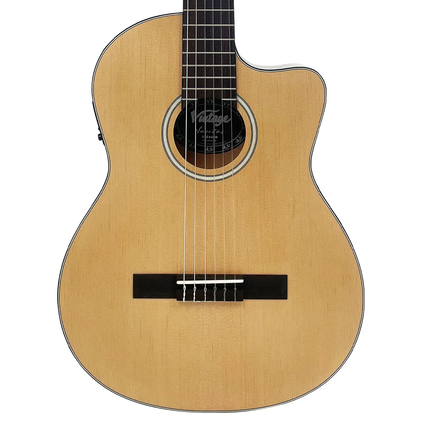 Guitarra Electroacústica Vintage Santos Slim Body VSE440N Natural 3