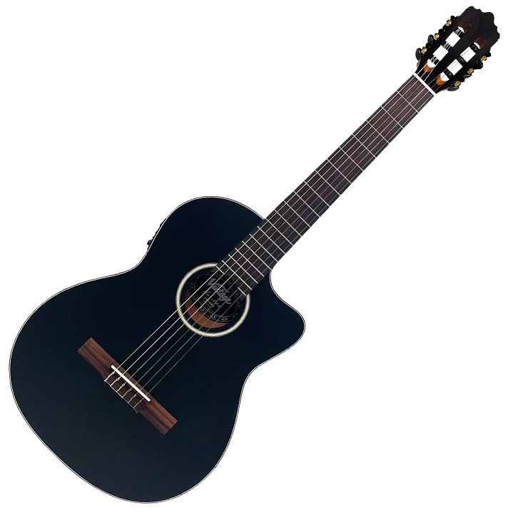 Guitarra Electroacústica Vintage Santos Slim Body VSE440BK Negra 1