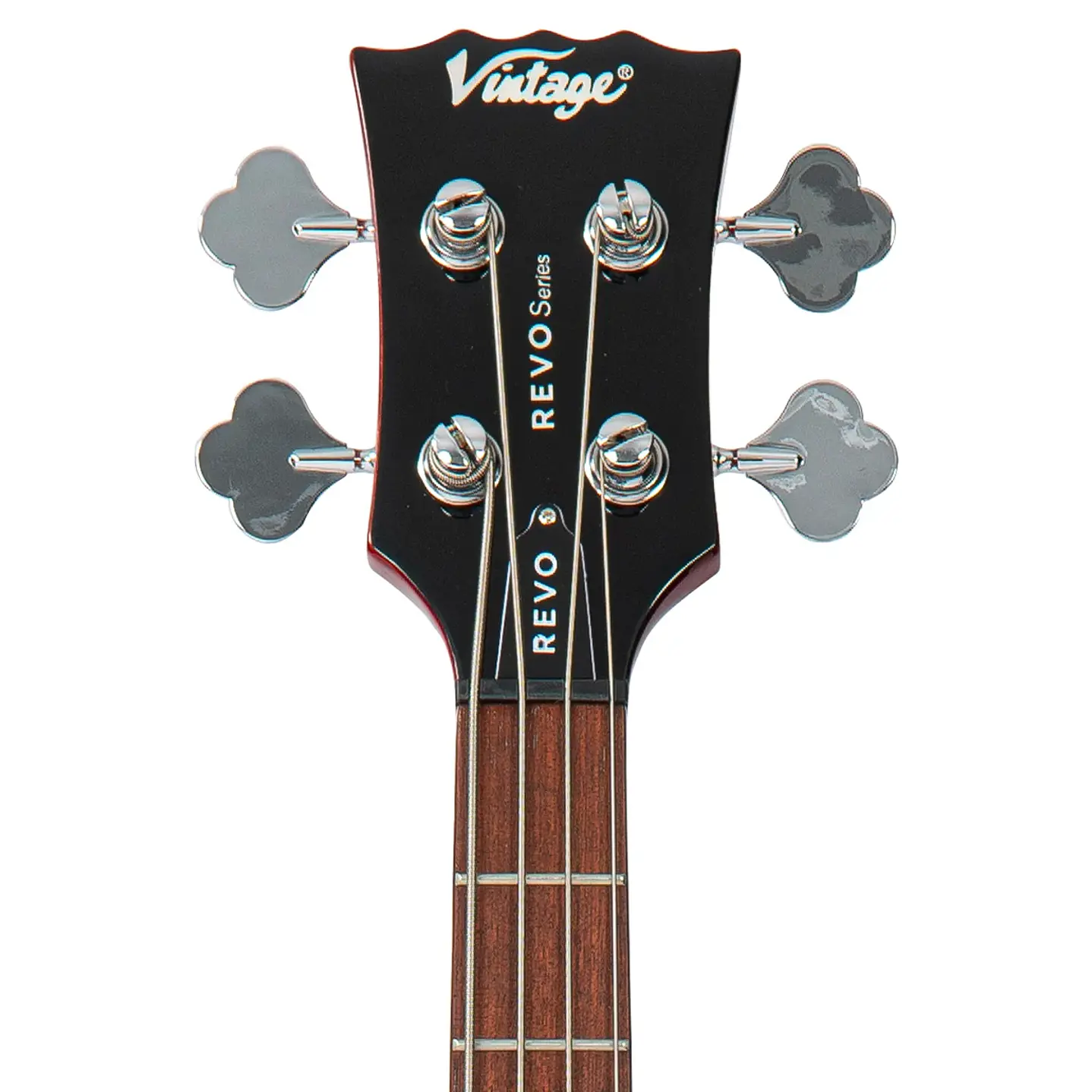 Bajo Eléctrico Vintage REVO Callan VRB70CR See Thru Cherry Red 7