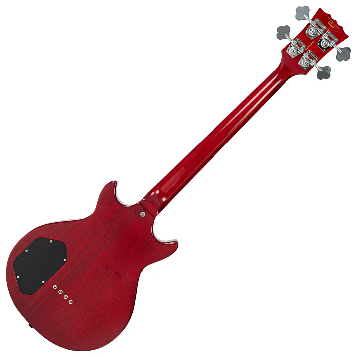 Bajo Eléctrico Vintage REVO Callan VRB70CR See Thru Cherry Red 2