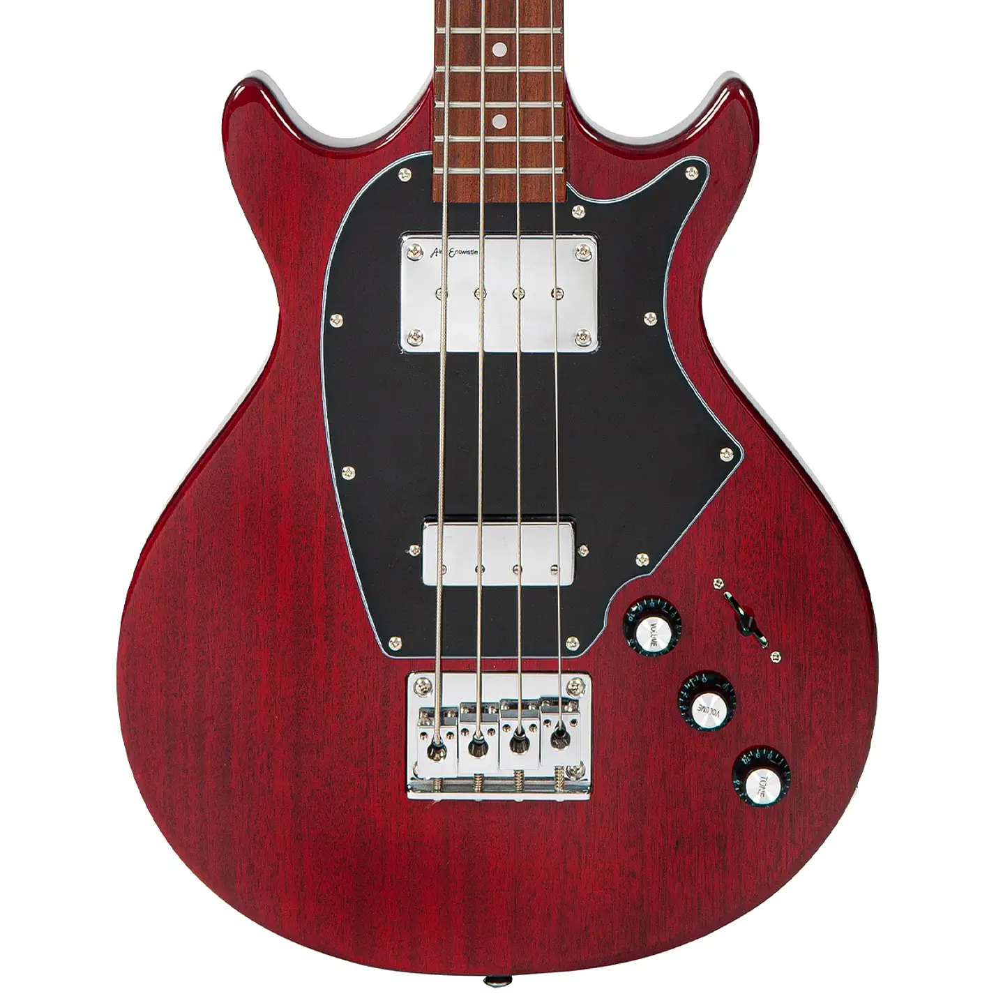 Bajo Eléctrico Vintage REVO Callan VRB70CR See Thru Cherry Red 5