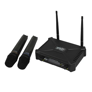 Sistema de 2 Micrófonos Inalámbricos SKP UHF 300D