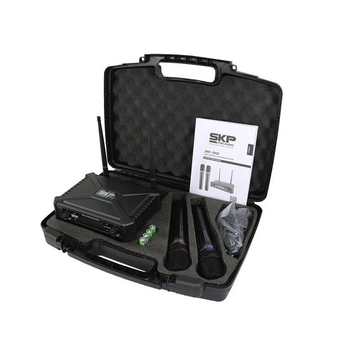 Sistema de 2 Micrófonos Inalámbricos SKP UHF 300D 5
