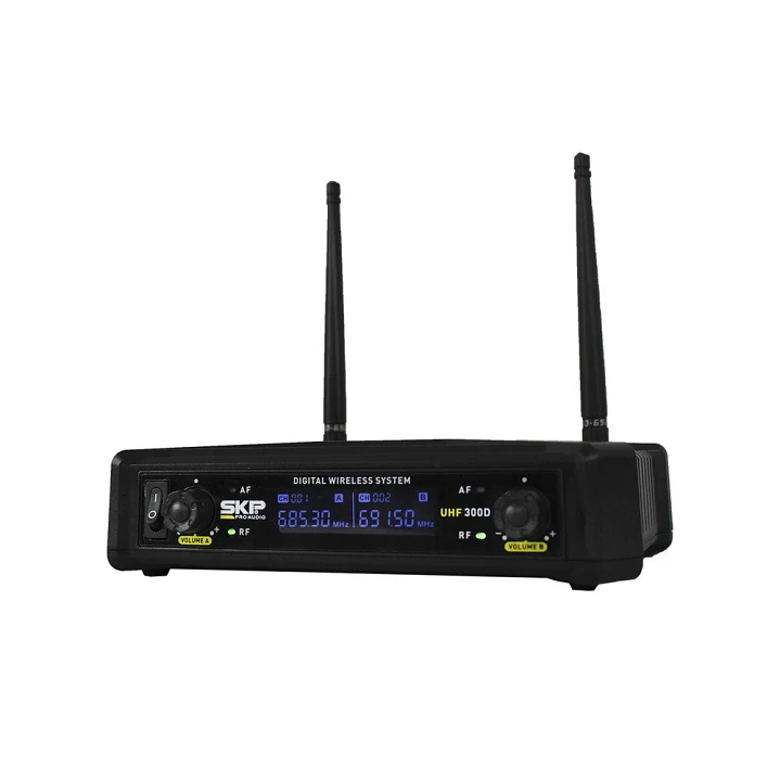 Sistema de 2 Micrófonos Inalámbricos SKP UHF 300D 3