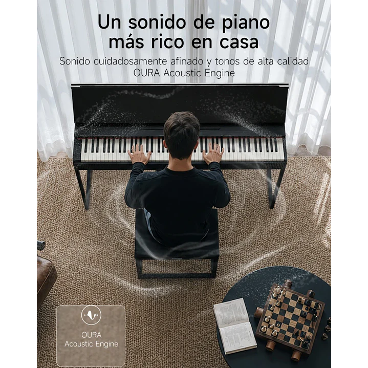 Piano Digital Donner OURA S300 Black de 88 Teclas EC7135 5