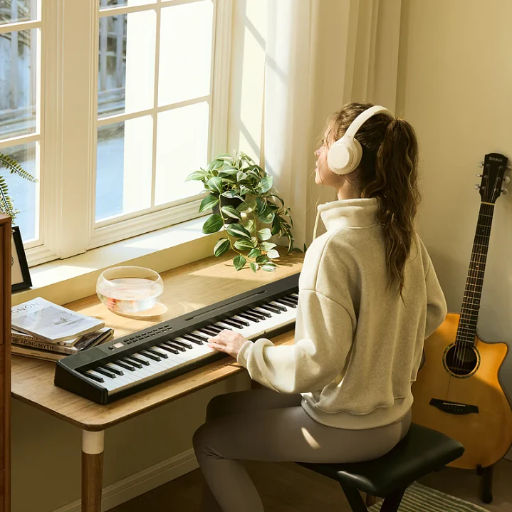 Pack Piano Digital Plegable Donner DP-10 88 Teclas Negro 8