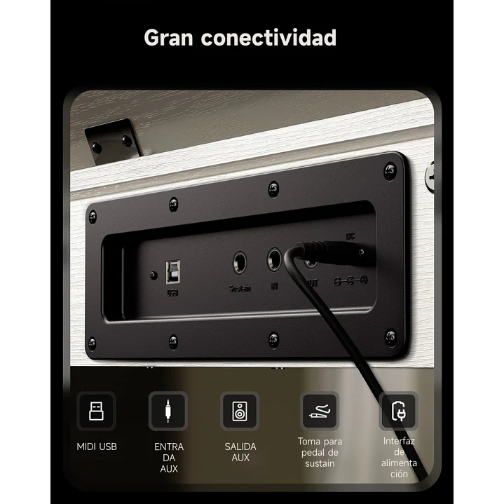 Piano Digital Donner Oura S100 Blanco 88 Teclas EC7234 4
