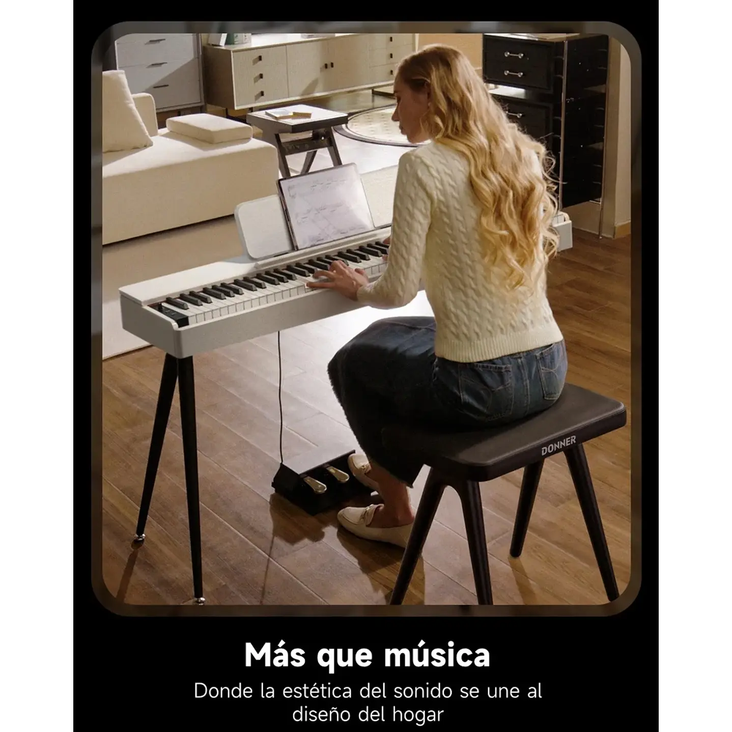 Piano Digital Donner Oura S100 Blanco 88 Teclas EC7234 5
