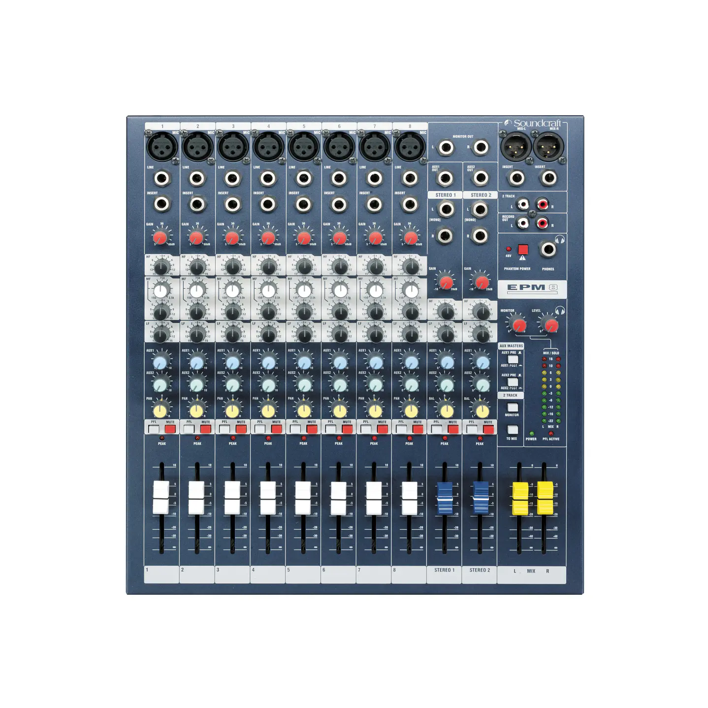 Consola Análoga Soundcraft EPM8 de 8 Canales  1