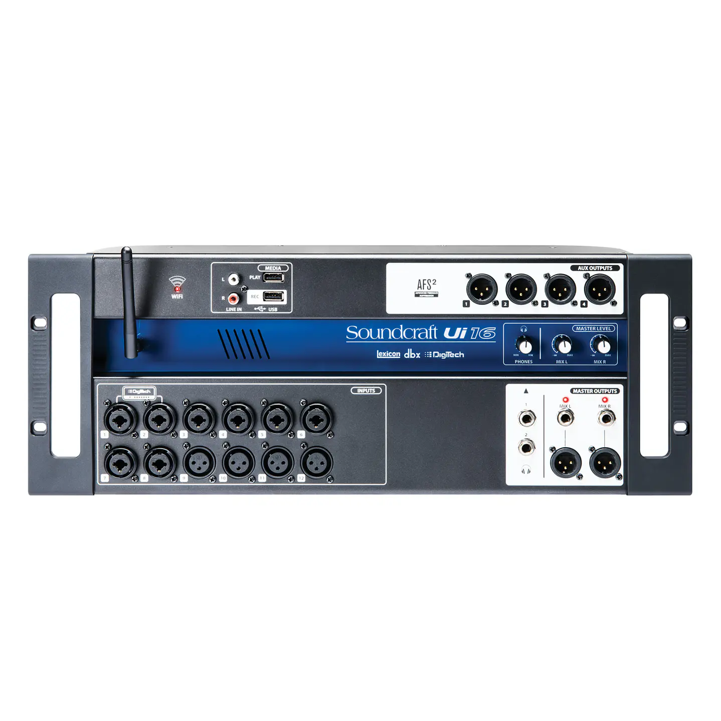 Consola Digital Soundcraft Ui16 de 16 Canales con Control Wi-Fi 4