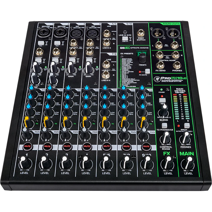 Consola Análoga Mackie ProFX10v3 de 10 Canales con USB y Efectos 2