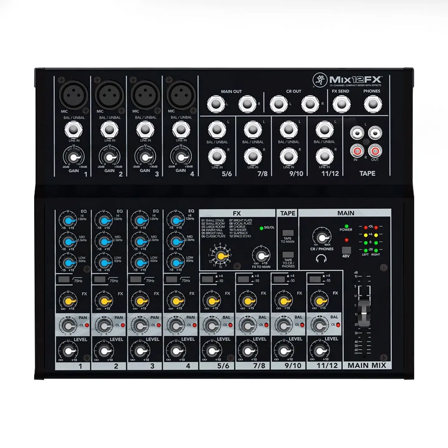 Consola Análoga Mackie Mix12FX de 12 Canales con Efectos 1