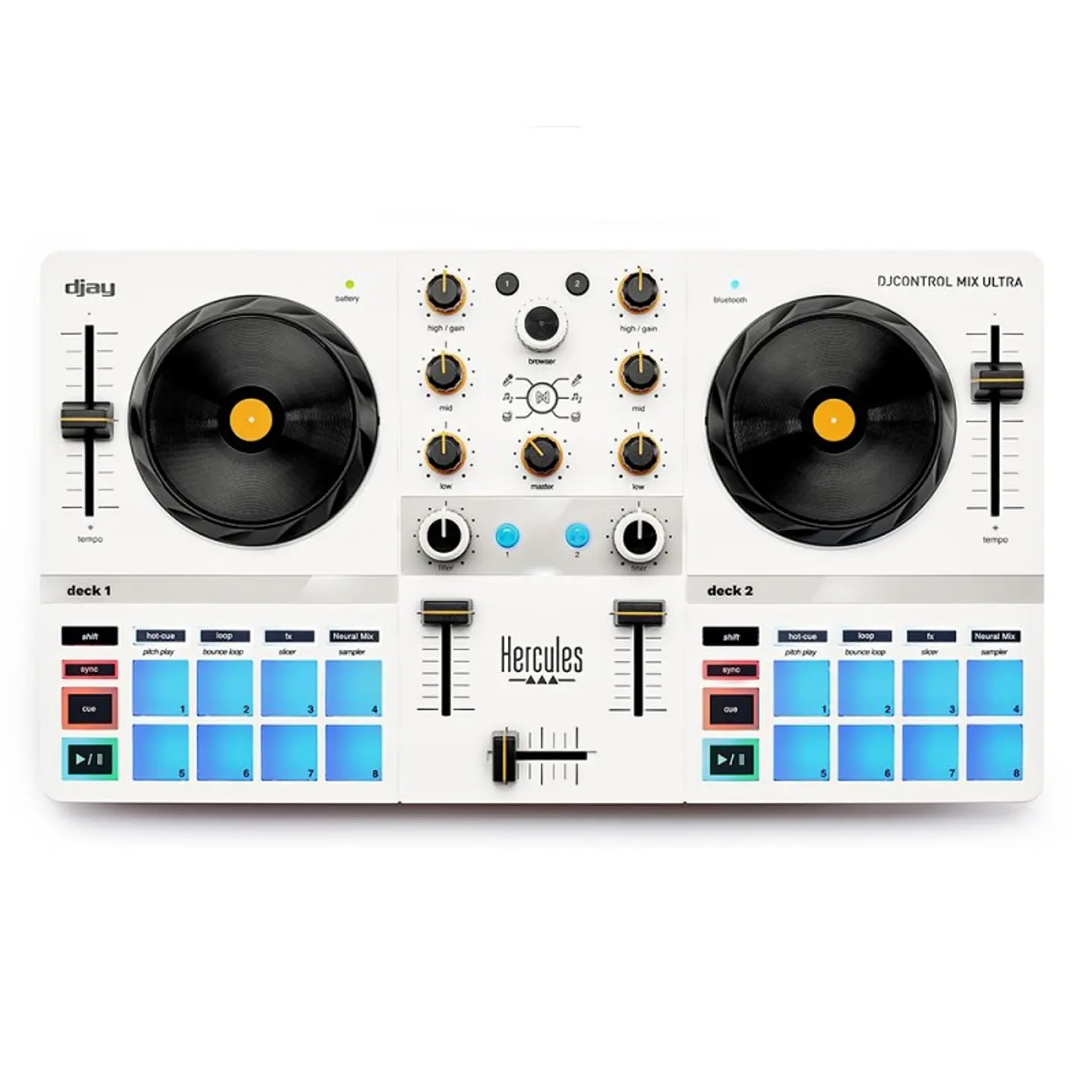 Controlador DJ Inalámbrico Hercules DJControl Mix Ultra para Celular y Tablet 1